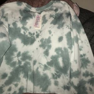 Macy’s Juniors Tye-Dye Teal Sweater